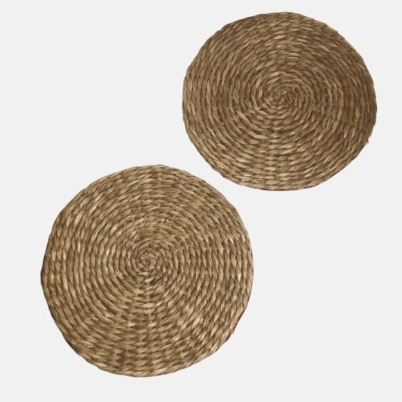 Vintage Woven  Rattan Straw Trivets/Pot Holders - Picture 3 of 3